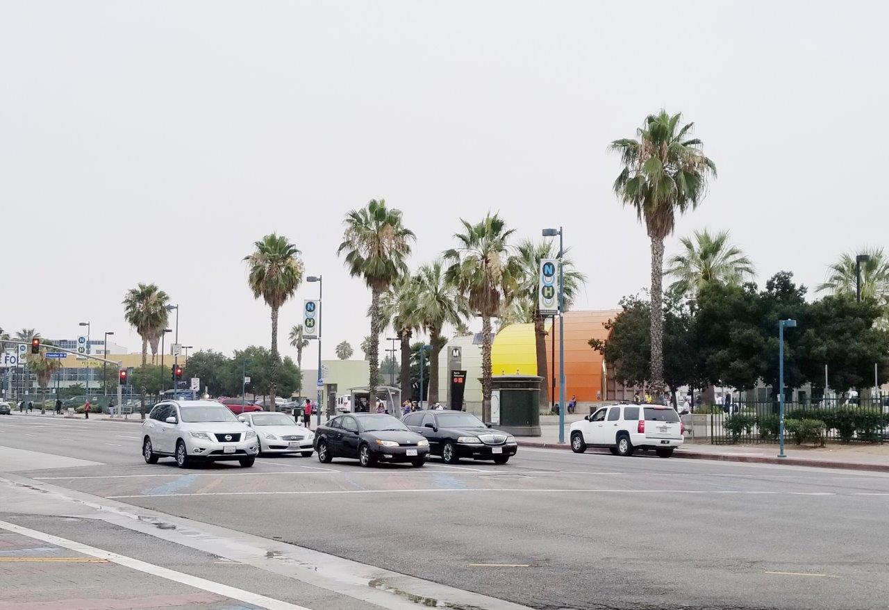 No passengers crossing LankershimBoulevard after North Hollywood West Entrance Opening