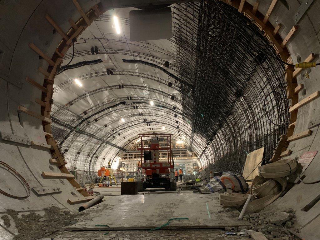 SEM cavern rebar installation