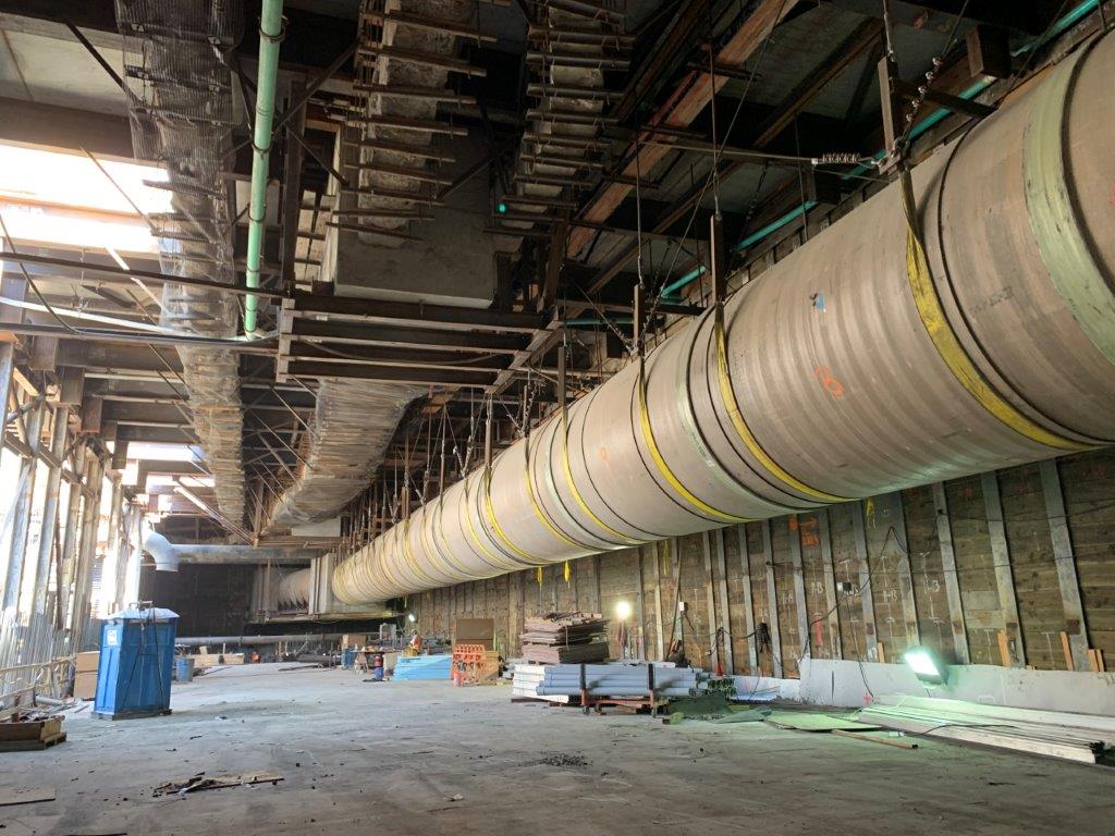 2nd-Broadway station roof construction